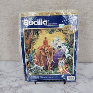 Bucilla JEWEL OF INDIA Needlepoint Kit 4788 New Nancy Rossi Taj Mahal Elephant